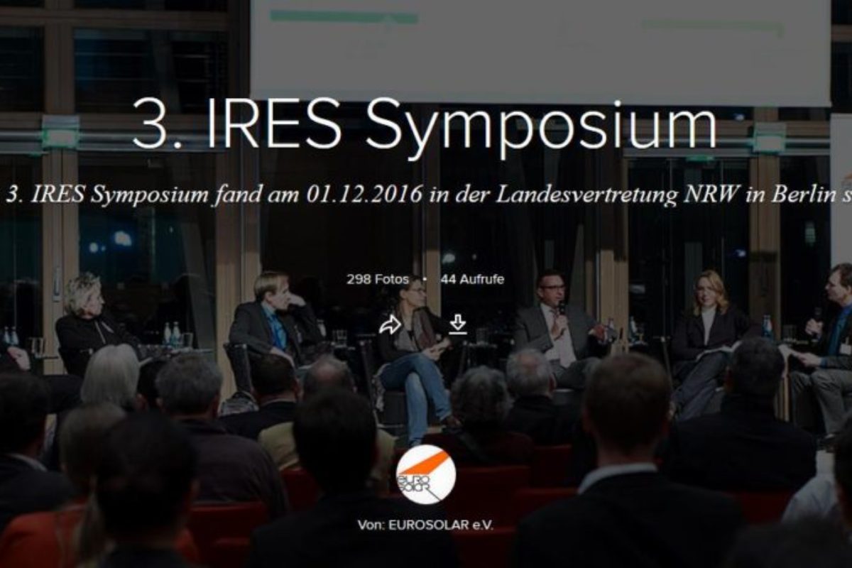 3rd IRES Symposium IRES Symposium 2016 Opening