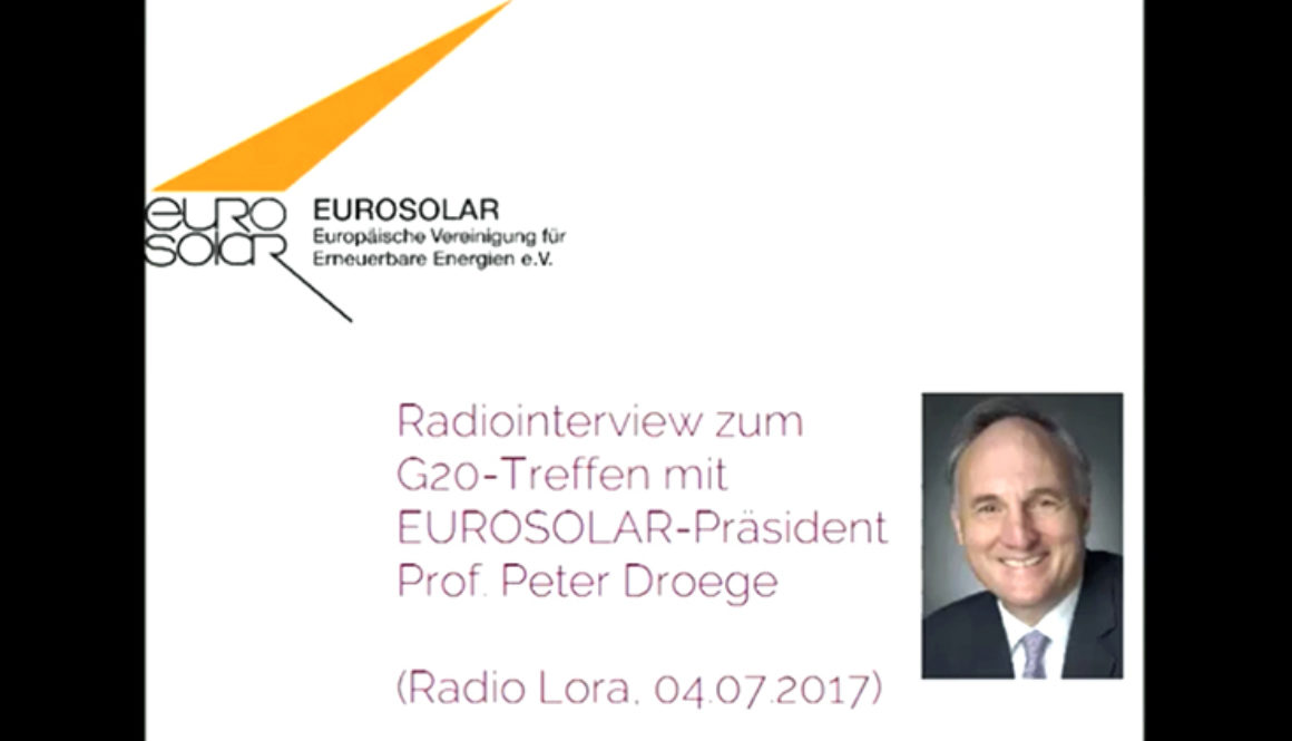 Statement by Professor Droege on the G-20 Summit in Hamburg