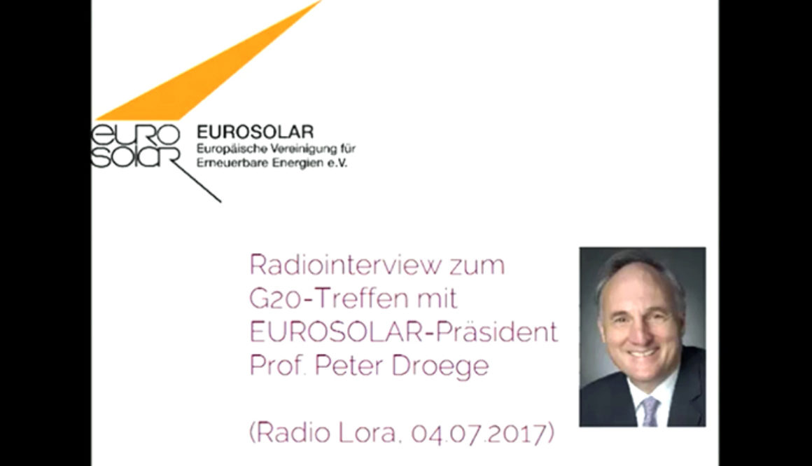 peter-droege_radio-interview-20170705 Statement by Professor Droege on the G-20 Summit in Hamburg